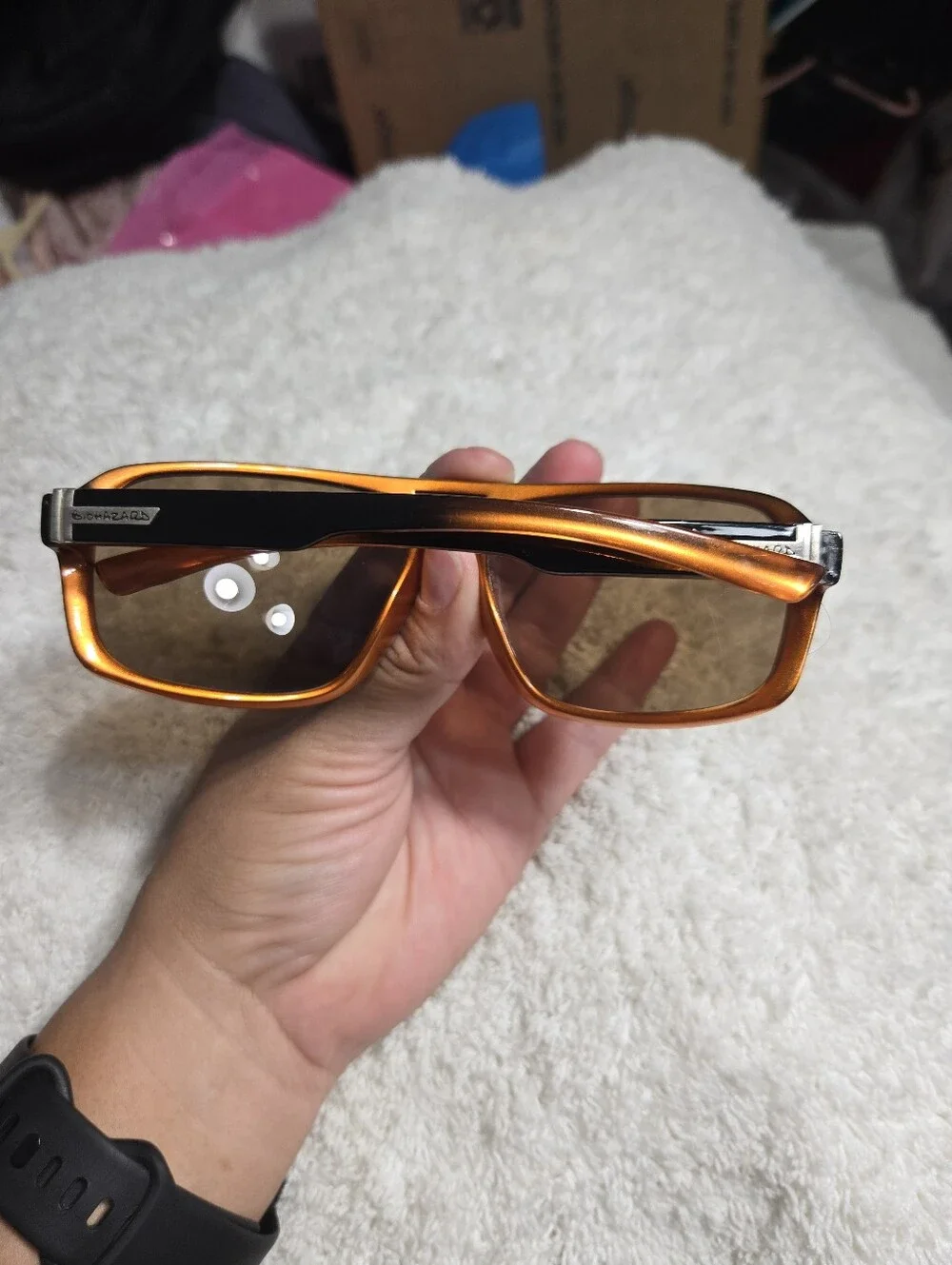 Men's Biohazard Sunglasses Black And Orange